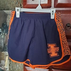 VS PINK Illinois orange and blue shorts
